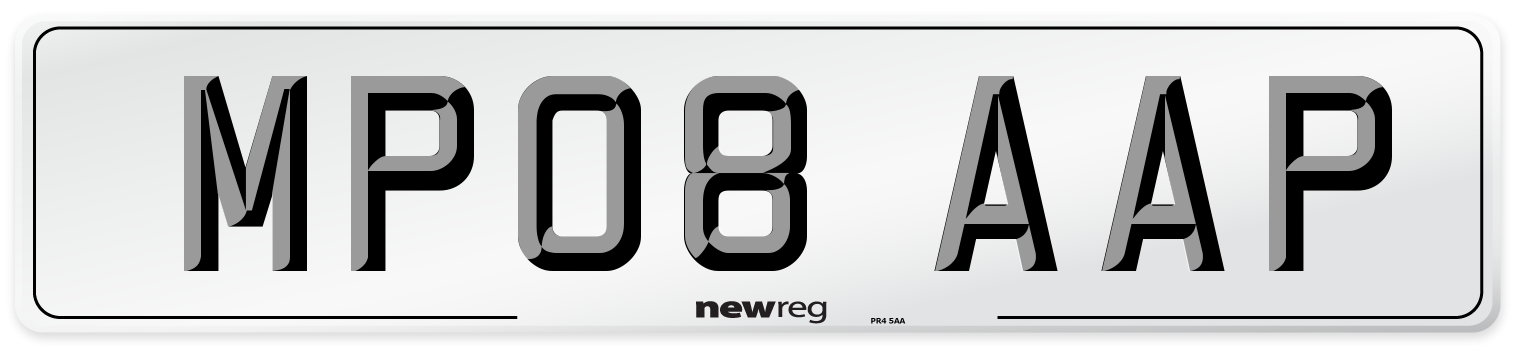 MP08 AAP Number Plate from New Reg